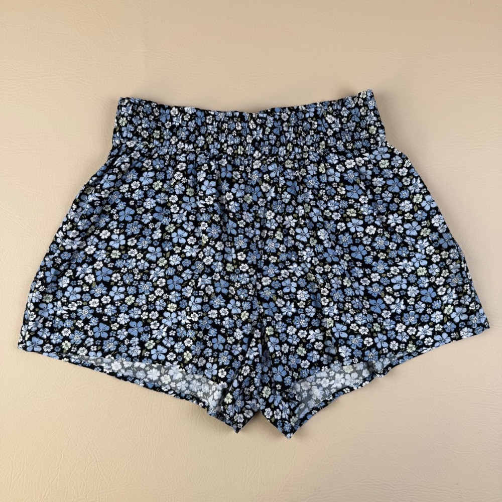 Cottagecore Floral Shorts Viscose Smocked‎ Waist Size 6 H&M Divided